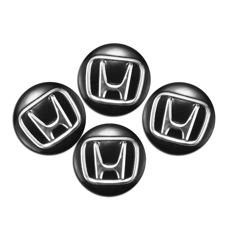 CLSGX1 10Pcs Aluminum Car Key Emblem Sticker Decoration Decals For Honda Civic Fit Jazz Accord Pilot CRV Odyssey Passport City Shuttle