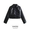Fashion Style 2024 Spring New Arrival Women's Clothing Fashion Lapel Short Leather Jacket Coat 04735765800