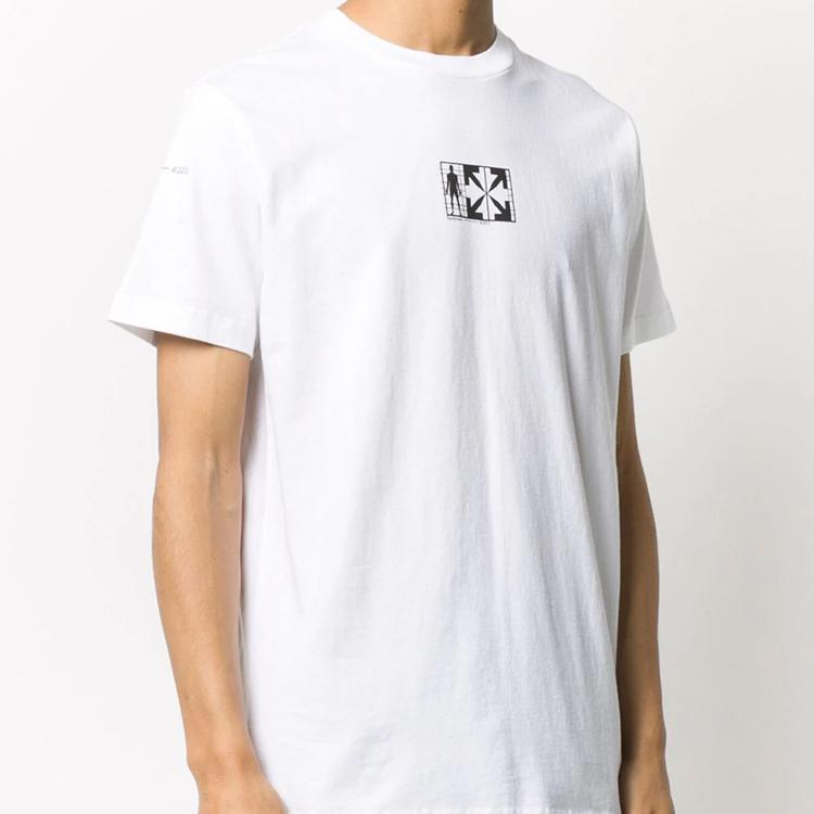 Off-White FW20 Arrows Graphic Print Short Sleeve T-Shirt Men T-Shirts White OMKA002E20FAB0010110