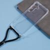 For Samsung Galaxy S25+ Case Reinforced Corner TPU Clear Phone Cover with Lanyard