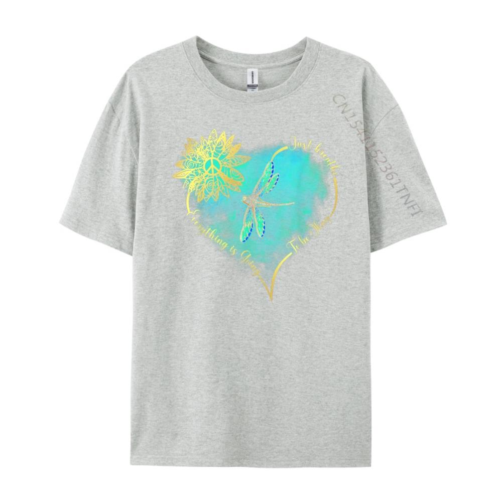 Just Breathe Everything Is Going To Be Okay Dragonfly Free Shippping Items Lowest Prices Unisex Short Sleeve Tee St Patricks Day
