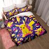 (Pokémon) Themed Printed Bedding Set: This Soft and Comfortable Set Includes A Duvet Cover and Pillowcases.