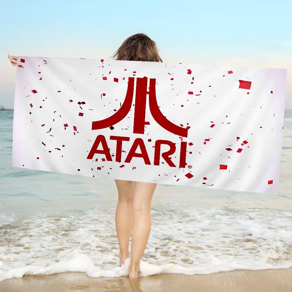 A-AtariS Игровой Логотип Микрофибра Пляжное Полотенце Впитывающее Быстросохнущее Мягкое Йога Плавание Курорт Альпинизм Полотенце
