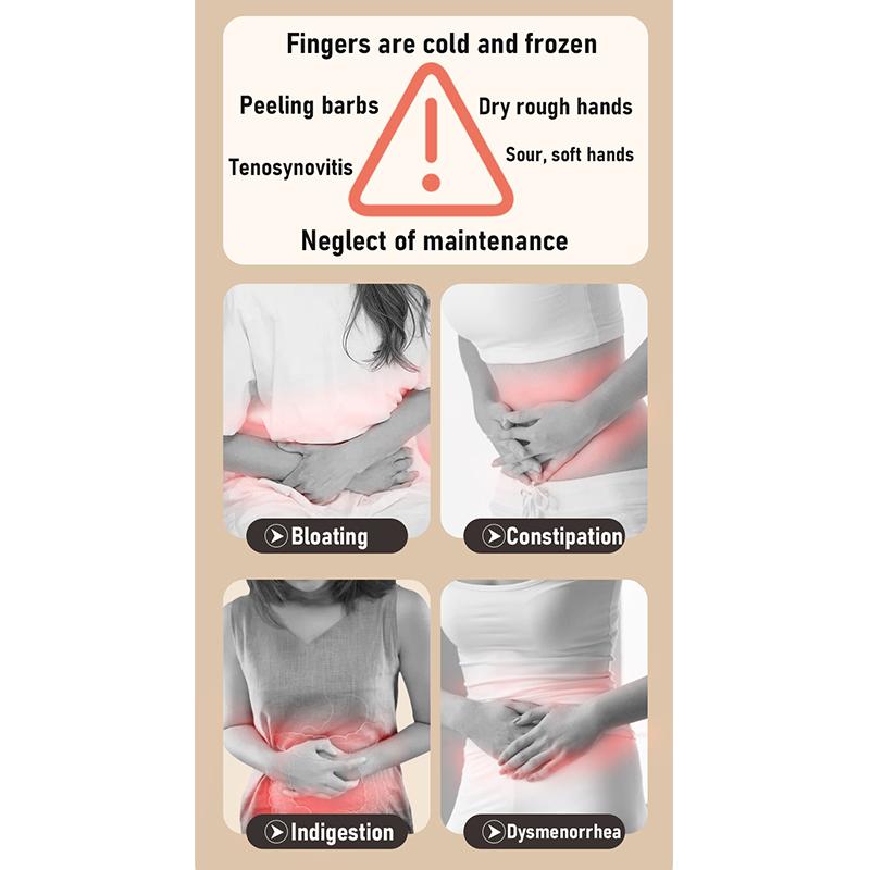 Электрический ручной массажер для живота, вибрационный массажер с горячим компрессом и 3 режимами, улучшает запор и метеоризм