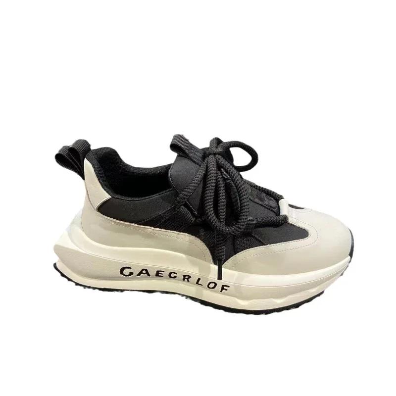 Fashion Men Thick Sole Elevated Shoes Season Comfortable Versatile Breathable Non Slip Sports Shoes Outdoor Travel Casual Shoes