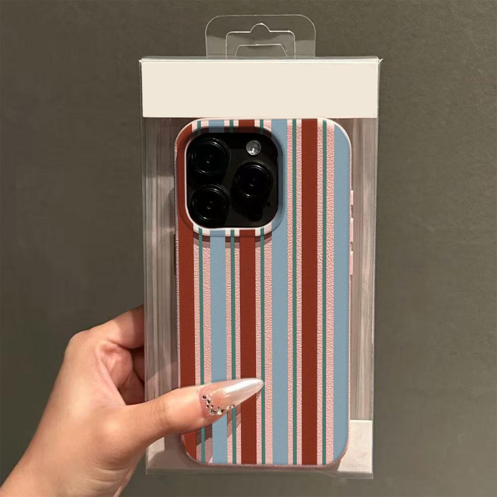 Чехол со полосками для iPhone 11 Чехол для iPhone 17 15 13 12 14 16 Pro Max Plus 17 Air Мягкий силиконовый Ударопрочный Защитный от падения Чехол