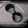 For Tesla Model 3 Y X S Water Cup Holder Center Accessories 2022 Water Proof Car Coasters Water Cup Holder Silicone Skid Proof