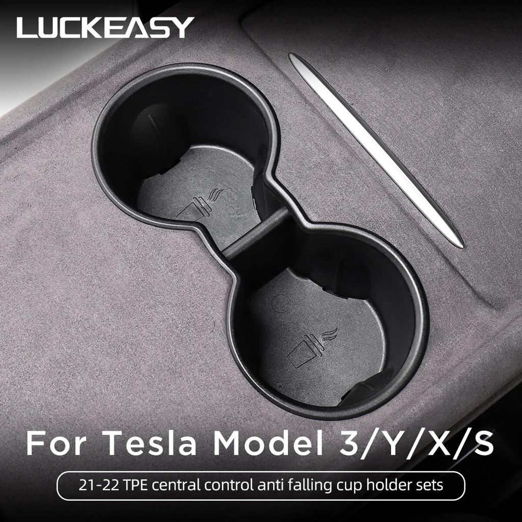 For Tesla Model 3 Y X S Water Cup Holder Center Accessories 2022 Water Proof Car Coasters Water Cup Holder Silicone Skid Proof