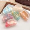 Korean Candy Color Acrylic Claw Clip: Medium Semicircle, Color-Changing Hair Accessory