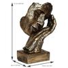 CraftIndia Золотая Смола Статуэтка Человеческого Лица Спящего на Руках Декоративный Предмет для Декора Дома Гостиной Спальни|