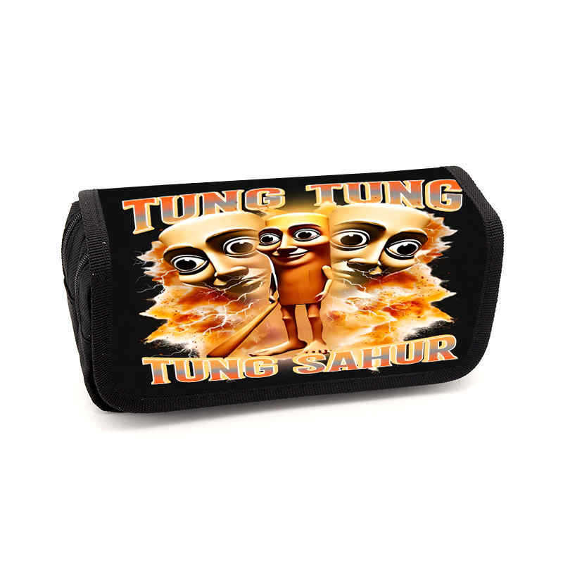 Brain rot pencil case Animation peripheral storage bag Stationery pencil case