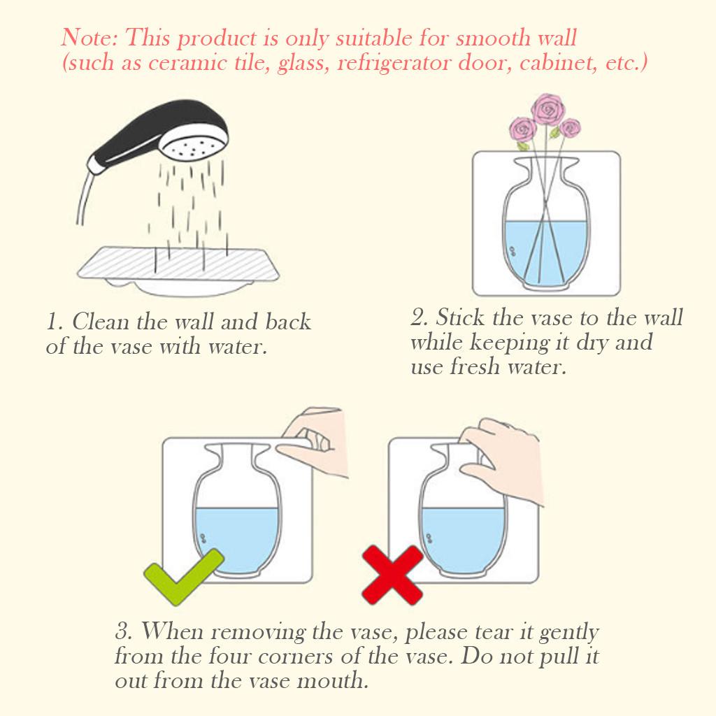 Резиновый силиконовый липкий цветок настенная ваза контейнер бутылка