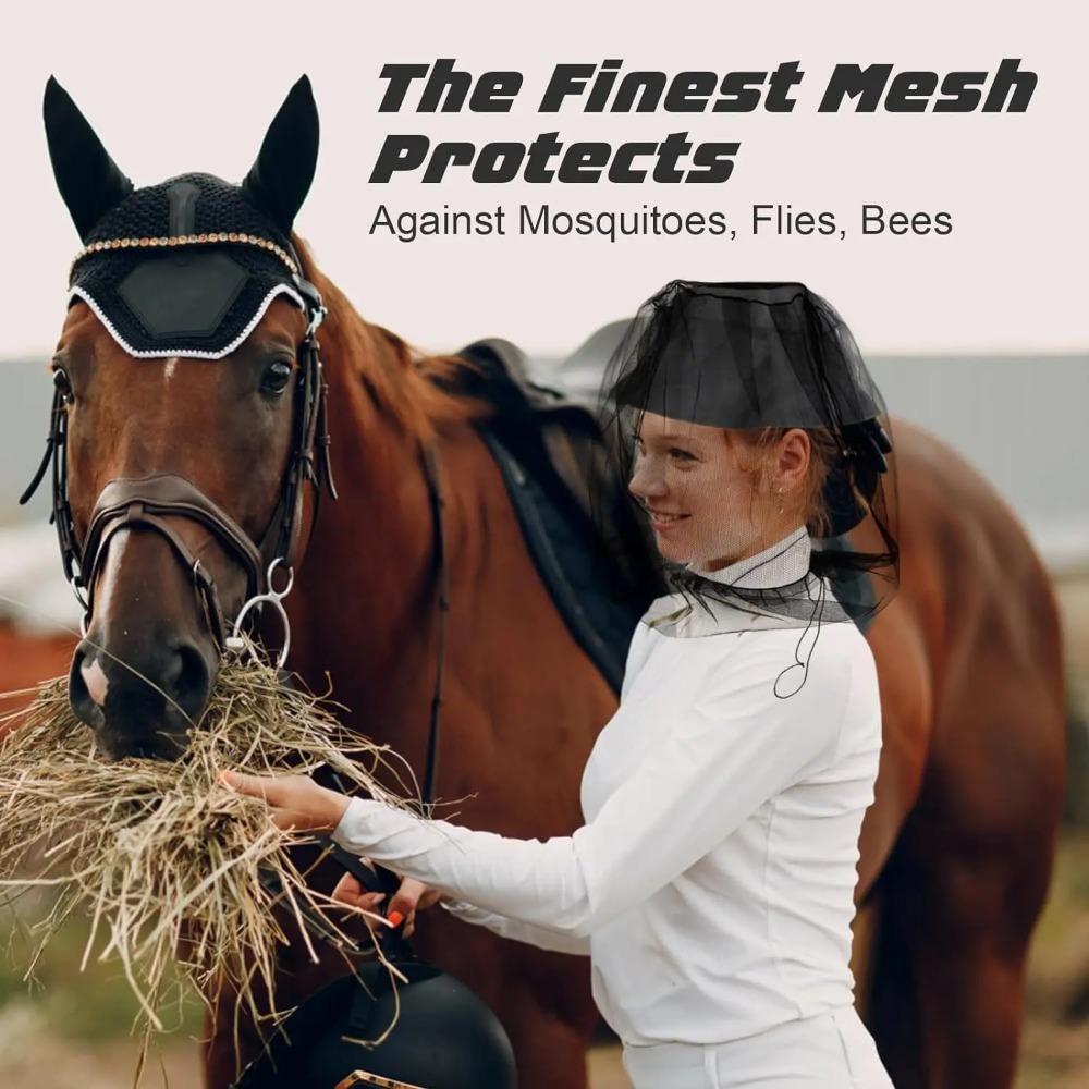 Mosquito Net Head Face Neck Protector Fly Netting Hood by Bugs Gnats Noseeums Screen Net for Outdoor Lover Extra Fine Holes