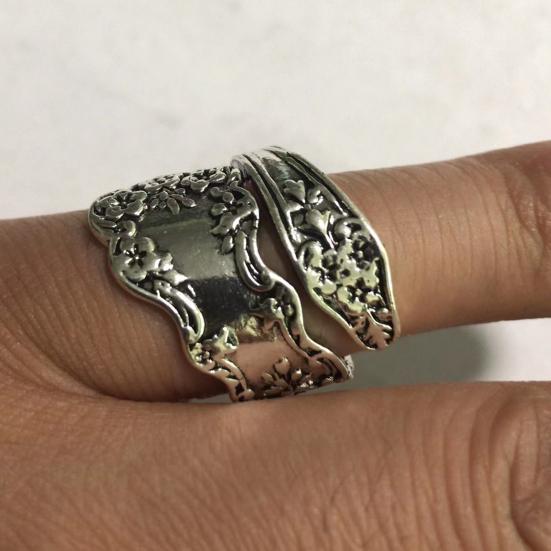 Кольцо для вечеринок с гальваническим покрытием, полированная поверхность, геометрический цветочный узор, неувядающий подарок, регулируемый браслет на палец