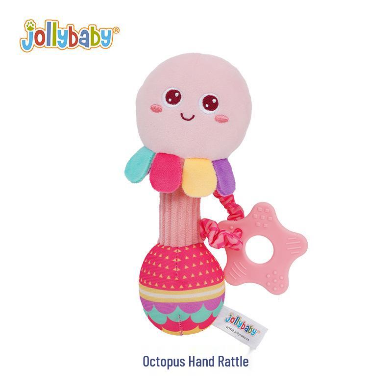 Jollybaby Baby Rattle & Teether Toy, Infant Grip Stick, Safe for 0-6 Months