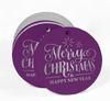Inkdotpot Pack Of 100 Real Gold Foil Paper Tags Merry Christmas & Happy New Year Text Favor Hang