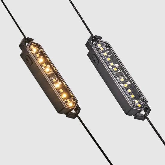 Outdoor Camping Guyline Warning Light 7 Modes Adjustable IPX4 Waterproof Magnetic Portable Hiking Tent Shelter Wind Rope Hanging Lamp