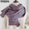 Women Autumn Winter Double-sided Plaid Scarves Ladies Warm Soft Imitation Cashmere Casual Versatile Taseel Scarves