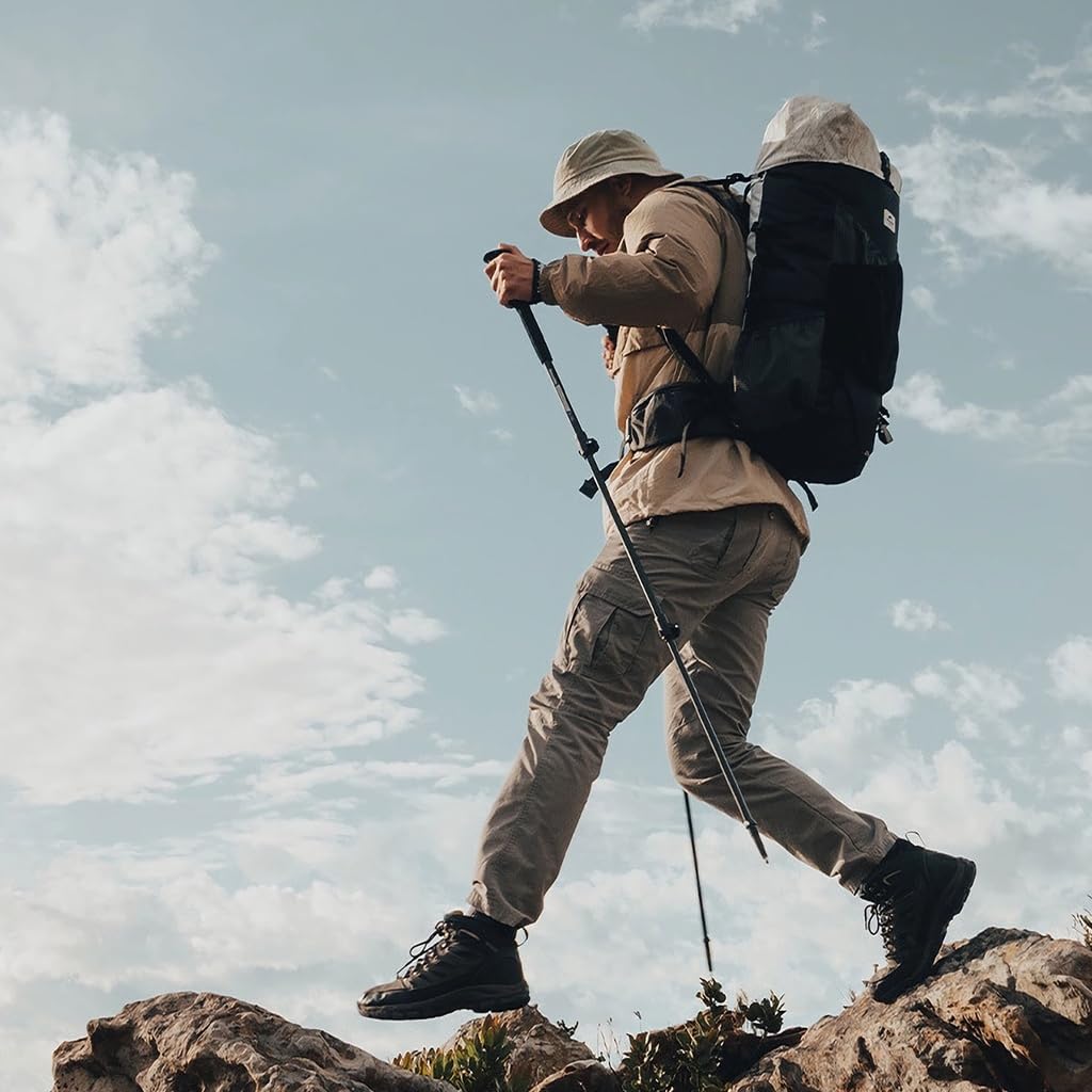 Naturehike Трекинговые палки для скалолазания Легкий алюминиевый компактный телескопический алюминиевый складной трехступенчатый (2 шт., Серый)
