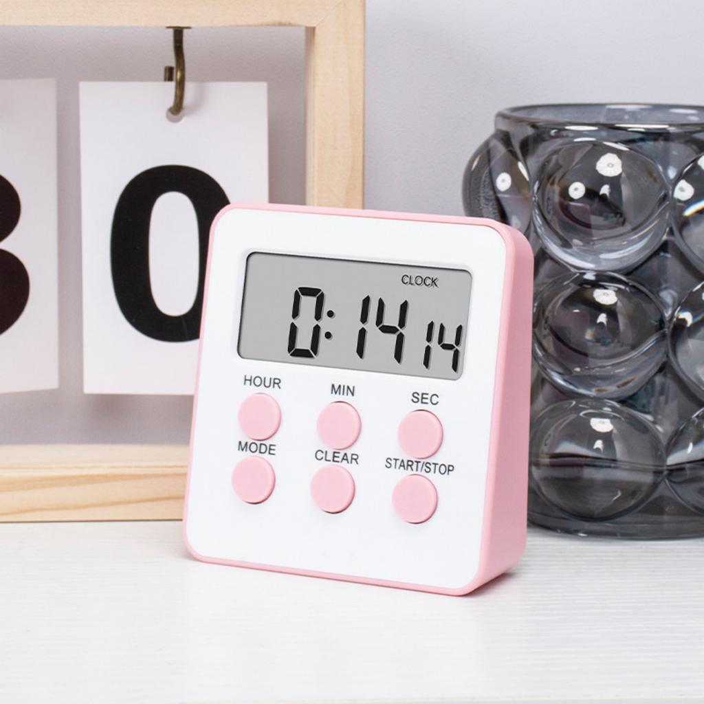 Цифровой кухонный таймер с ярким светодиодным дисплеем, работающий от батареек, часы-секундомер, аксессуары для эффективного управления временем