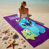 Custom Name Stitch's Sign Stylish Digital Printing Beach Towel Quick‑Drying Absorbent Blanket for Beach Pool Gym Travel