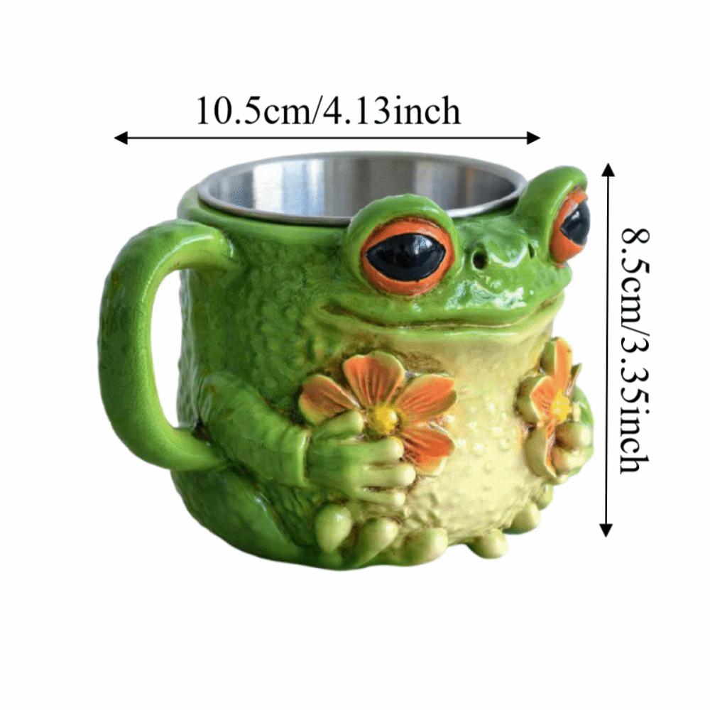 Anti Slip Frog-Shaped Coffee Cup Creative Cartoon Water Cup Tea Cup Cute Animal Cup Tableware