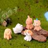 12pcs Doll House Resin Ornaments Mini Cute Puppy Micro Landscape Resin Creative Simulation Cartoon Dog Ornaments