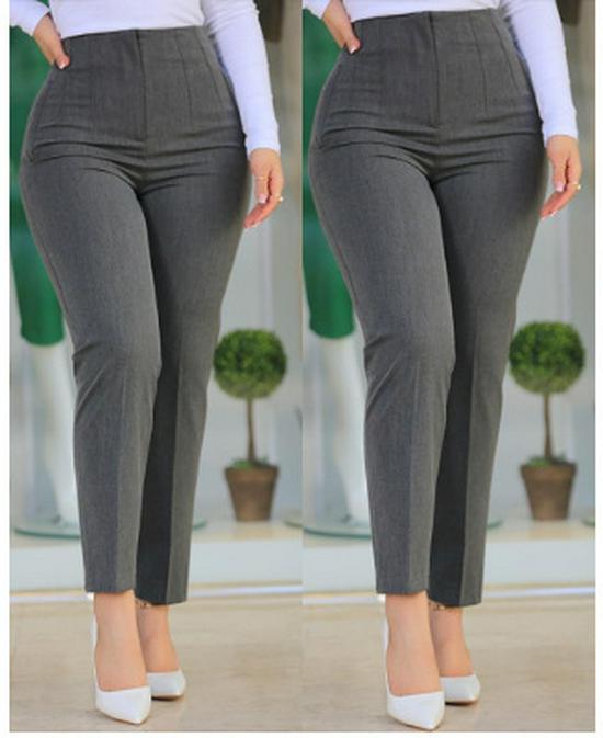 Женские формальные брюки прямого кроя с драпировкой, облегающие фигуру