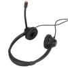 RJ9 Phone Headset Built In HD Microphone Binaural Office Headset Support Speaker Volume Adjustment Black