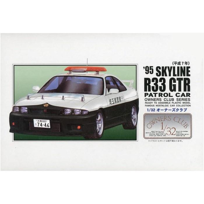 Micro Ace 1/32 Owners Club '95 Skyline R33GT-R Highway Patrol Car Plastic Model No.59 (Molded Color)
