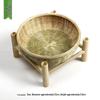 Круглая бамбуковая корзина ручной работы для закусок, фруктов и выпечки