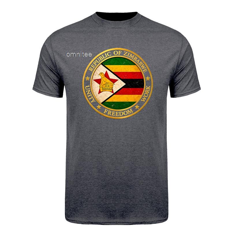 ITS IN MY DNA Zimbabwe T Shirts Graphic Cotton Streetwear Short Sleeve Birthday Zimbabwean Flag Africa Gift Tshirt Unisex HJ046