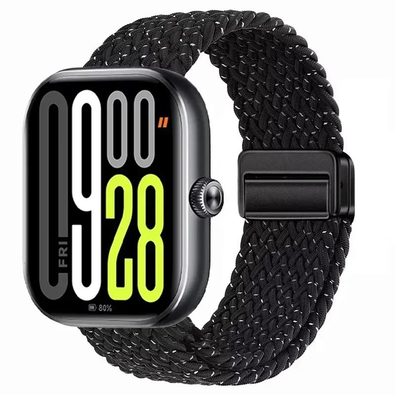 Магнитная петля для Xiaomi Redmi Watch 4 5 Ремешок Регулируемый Плетеный Спортивный Нейлоновый Сменный браслет для Miband 8 pro/9 pro ремешок