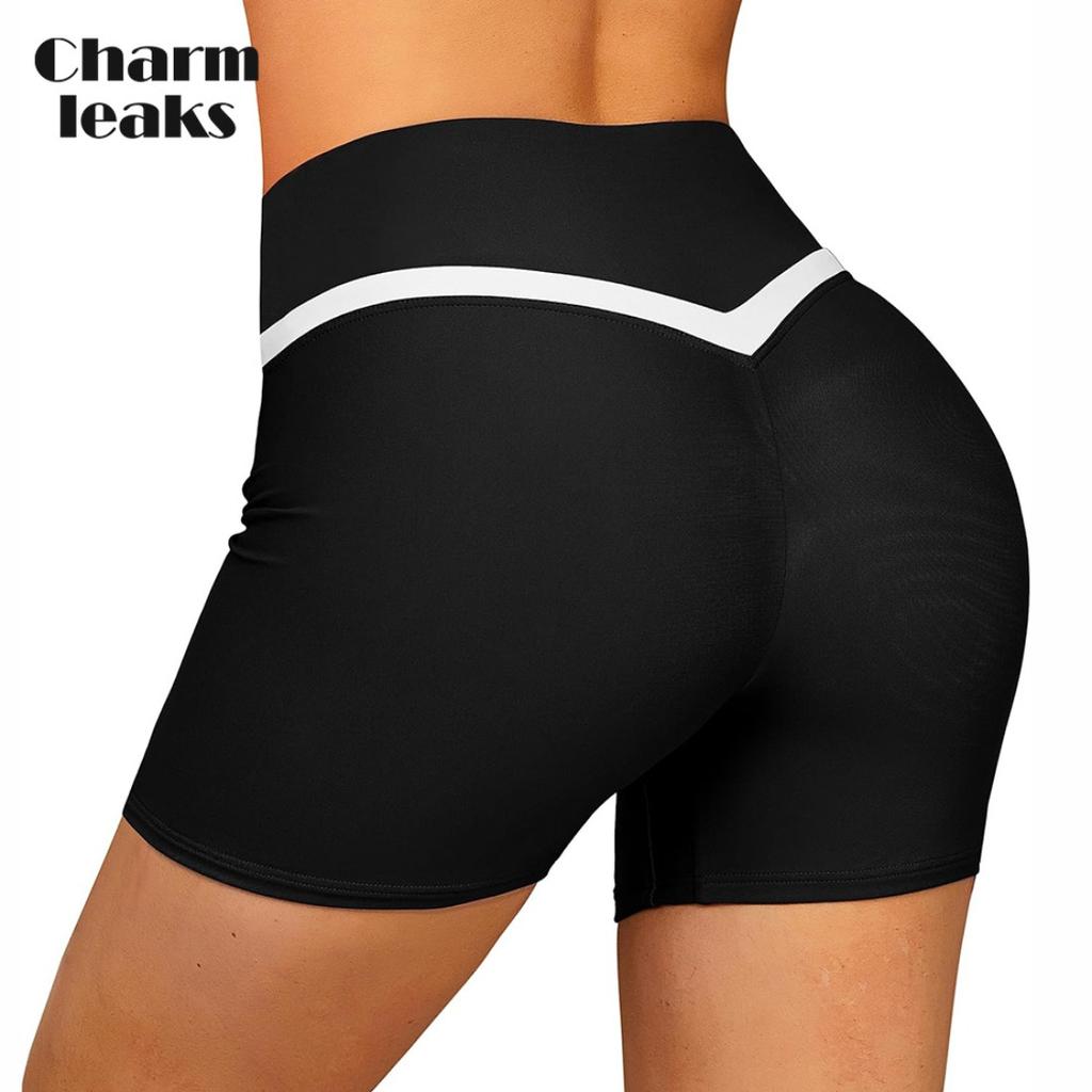 CHARMLEAKS Женские шорты для плавания. Шорты для плавания с высокой талией и карманами. Низ танкини.