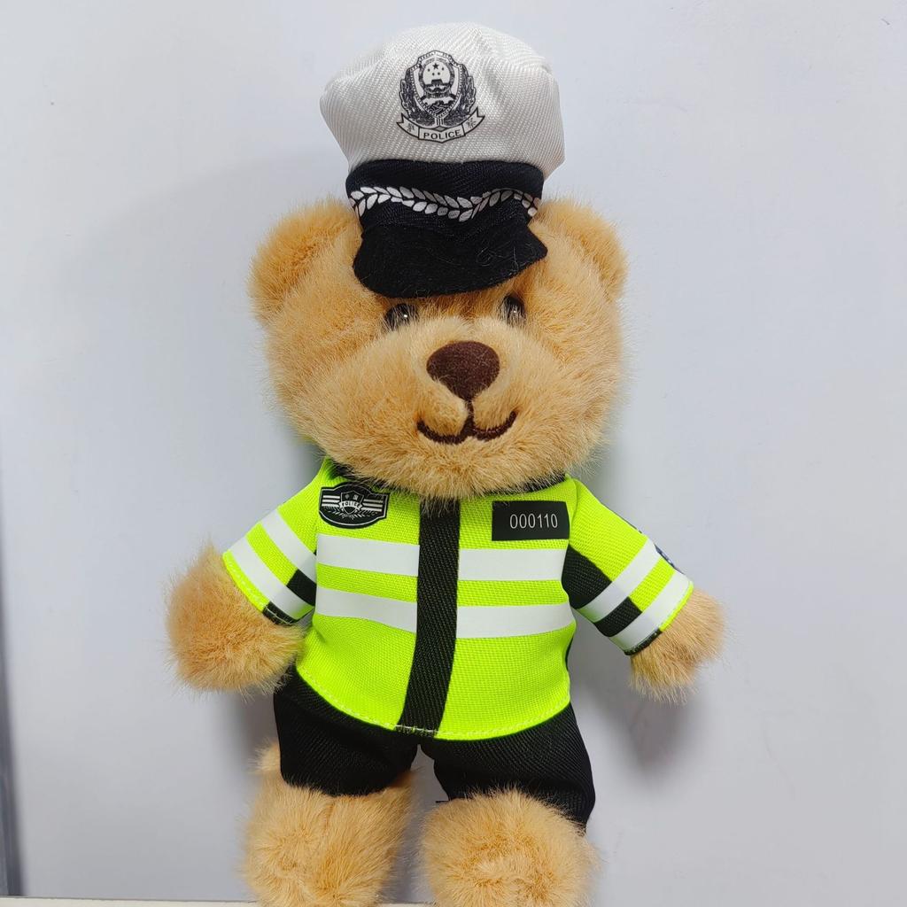 Fire Police Rescue Traffic Police Series Bear Keychain School Bag Pendant Activity Promotion Gift