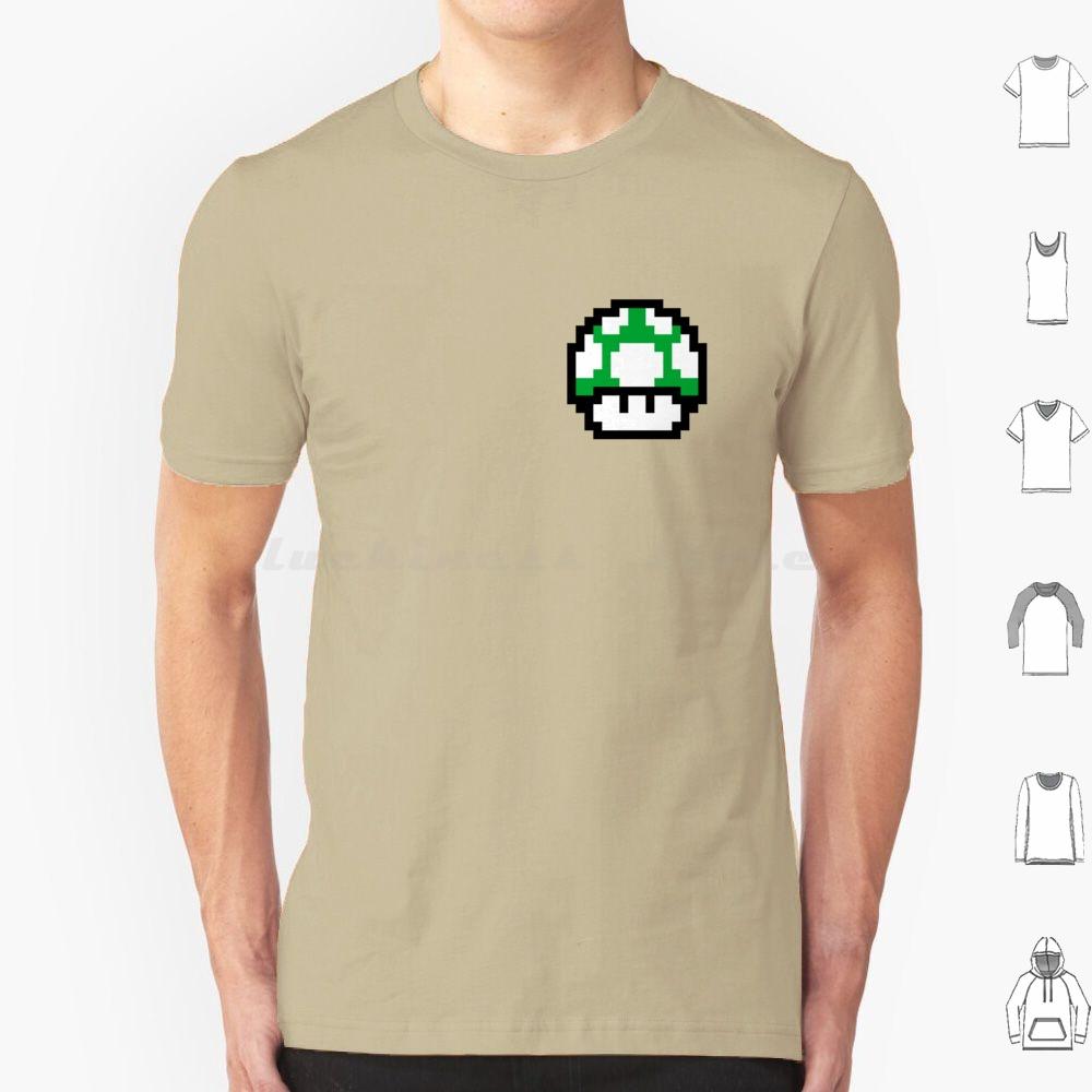 1up8 Бит Футболка Мужская Женская Детская 6XL 1up One Up Зеленая Игра 8 Бит Ретро Игра Ретро Гриб