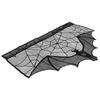 Halloween Curtains 95*57cm Black Lace Spider Web Bat Curtains Halloween Door Curtain Decoration