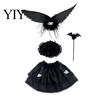 Outdoor Halloween Decorations 1 Set Porch Goose Outfit, Ghost Costume with Light-up Lantern, Decoration Pumpkin Apparel for 23 Inch Statue Yard