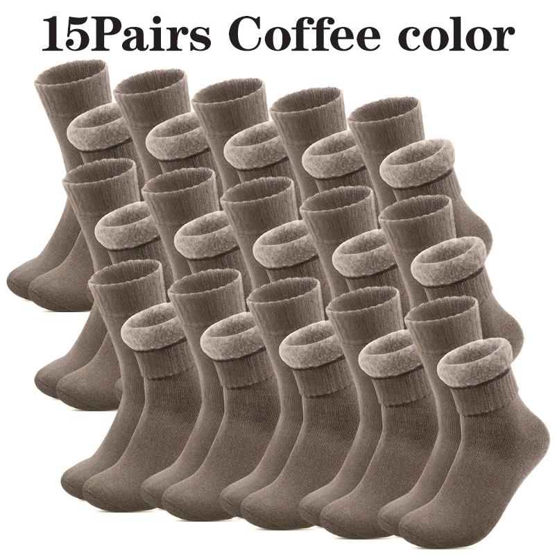 Мужские осенние и зимние супер толстые плюшевые носки 1/2/4/6/8/10/15/20 пар повседневных теплых и морозостойких носков средней длины для активного отдыха