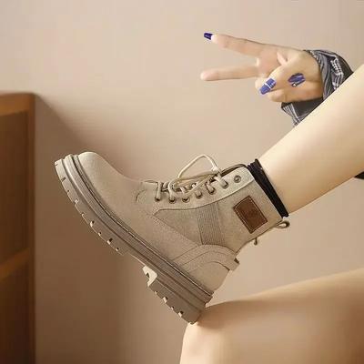 Осенние женские короткие туфли, тренд 2024 года, ботильоны, новинка, высокое качество, распродажа, теплая обувь большого размера, женские ботильоны