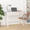 VidaXL Desk with Drawers White 100x50x78 Cm Solid Pine Wood 824644
