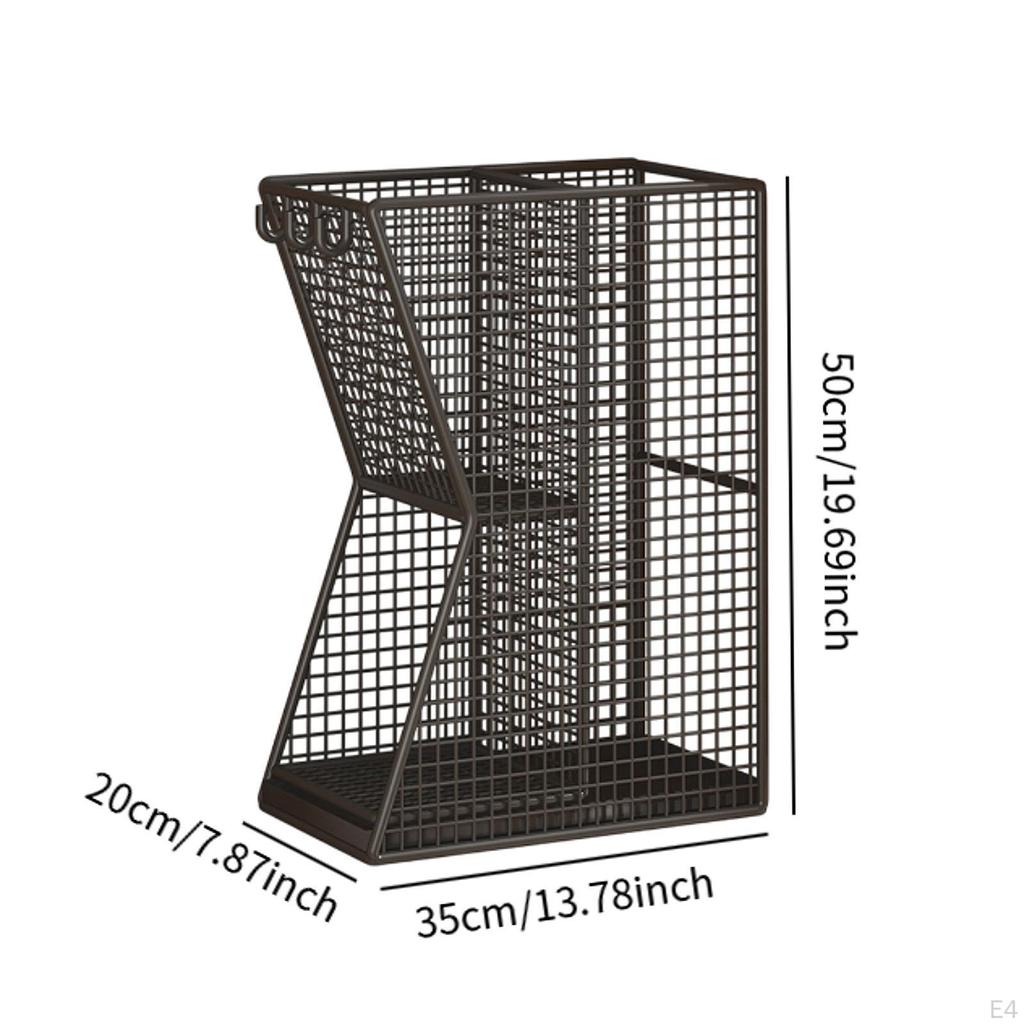 Umbrella Rack Organizer with Drip Tray Stable Creative Convenient Holder Storage