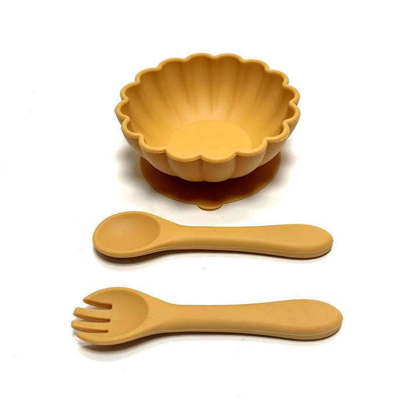 Нетоксичный набор из 3 детских силиконовых тарелок с присоской, цельная пищевая силиконовая тарелка, миска для кормления малышей