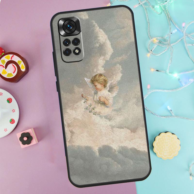 Эстетичный чехол «Ангел эпохи Возрождения» для Xiaomi Redmi Note 9 10 11 12 13 14 Pro 9S 10S 11S 12S Redmi 14C 10C 12C 13C