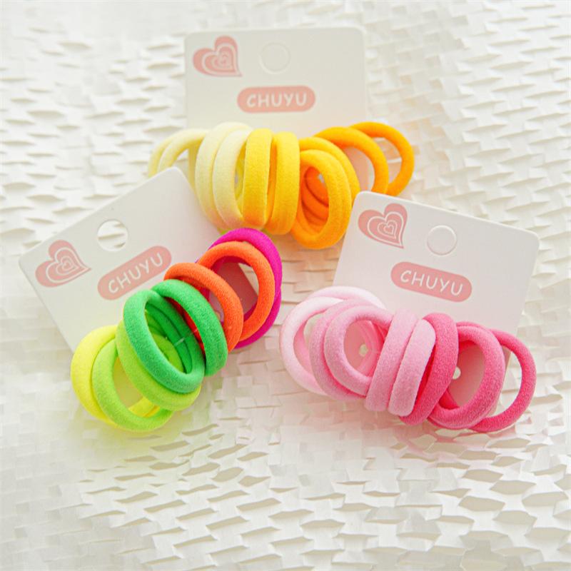 10pcs Kids Elastic Hair Bands Girls Sweets Scrunchie Rubber Band For Children Hair Ties Headband Baby Hair Accessories Headwear
