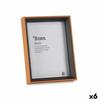 Cadre Photo - Verre Noir Marron - 17 X 22 X 3 Cm - 6 Unités - Élégance Chic
