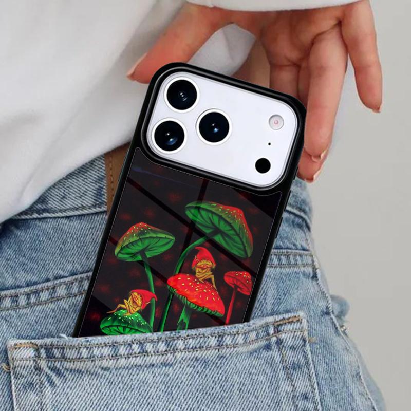 Психоделический коллаж из грибов Чехол для телефона iPhone 17ProMax 12 13 14 15 16e 17 Pro Max Plus Air Cover