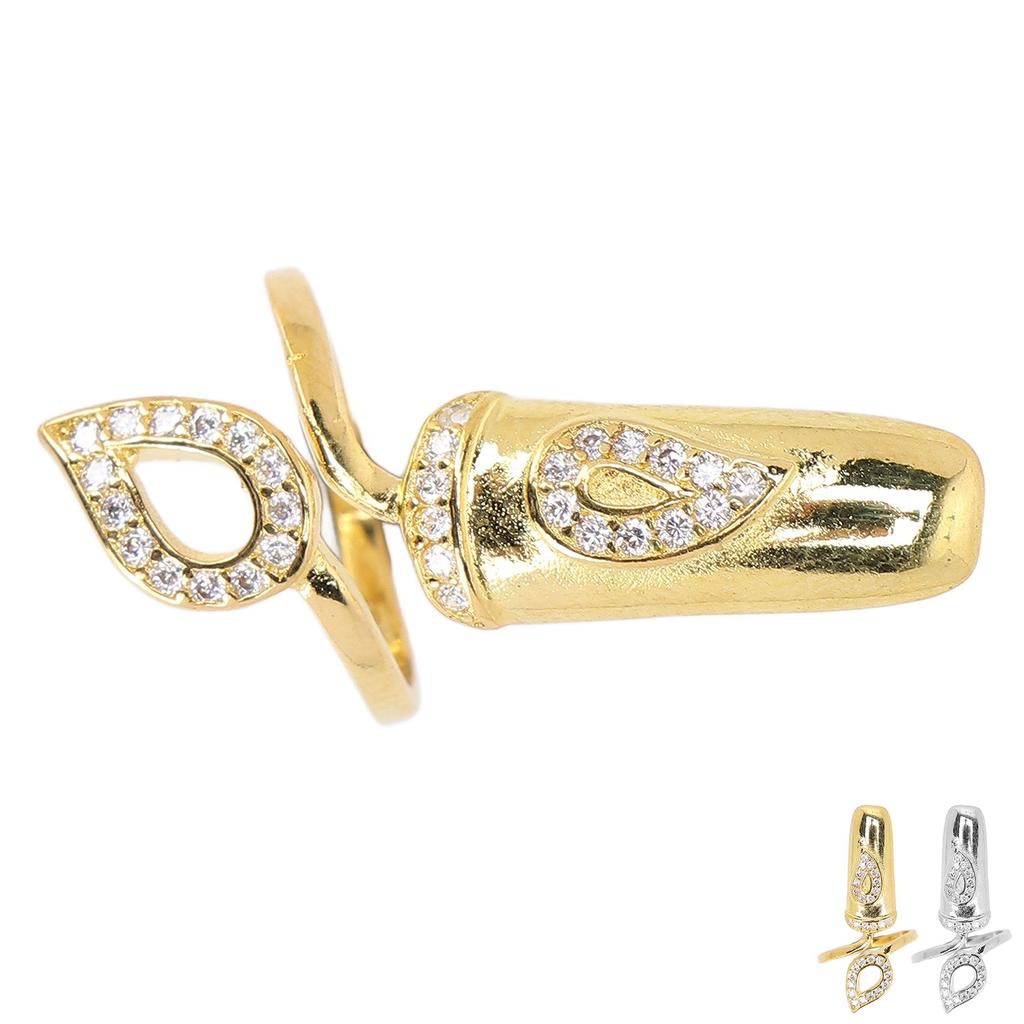 Креативные кольца в форме ногтей, персонализированные модные открытые кольца, украшения со стразами, украшения на кончики пальцев