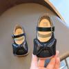 Baby Girls Leather Shoes Children Casual Flats Kids Kindergarten Toddlers Princess Bow-knot Mary Janes Square Toes 21-30 Sweet