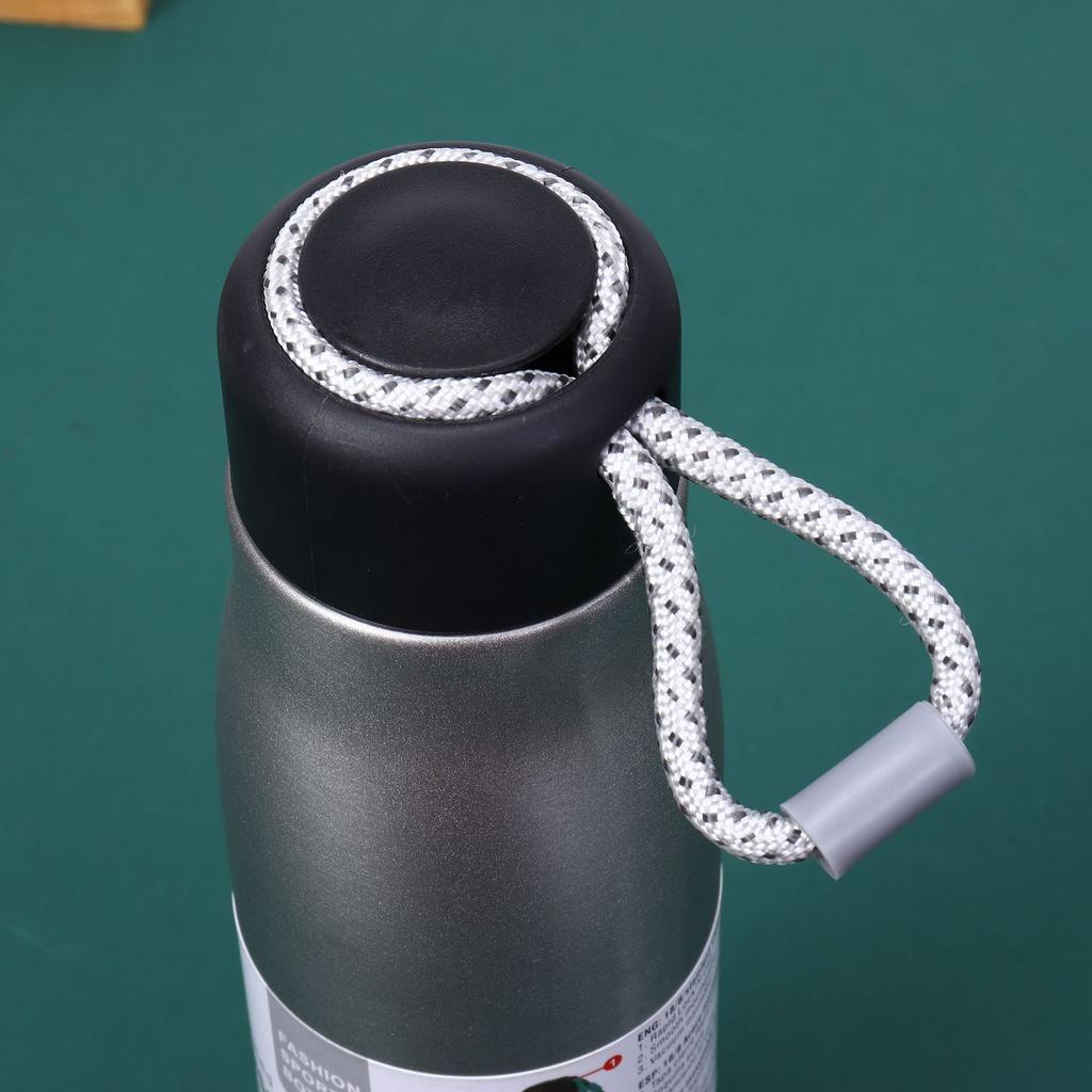 Stainless steel vacuum thermos cup large capacity portable kettle with lifting rope sports kettle